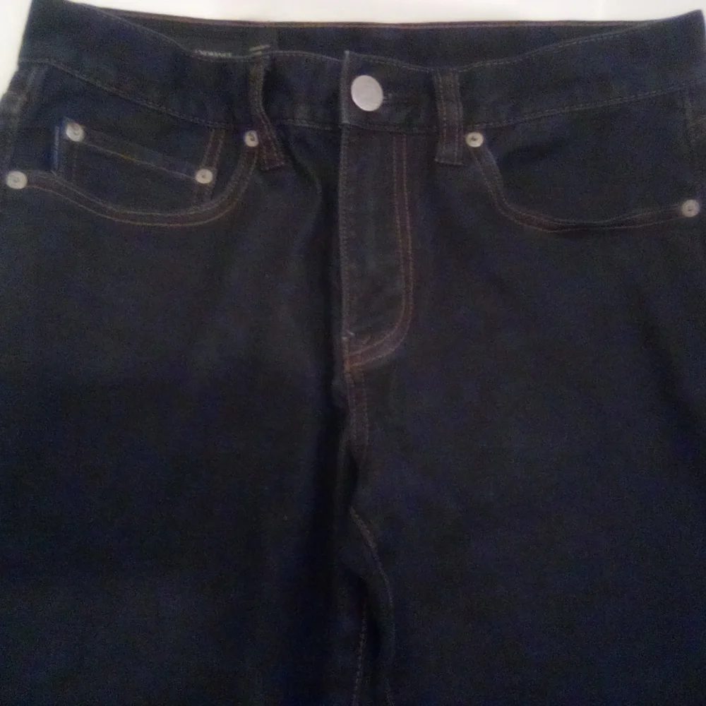 Armani Exchange A/X Straight Jambe Droite Jeans Size 31 99% Cotton Dark Blue - Picture 4 of 12
